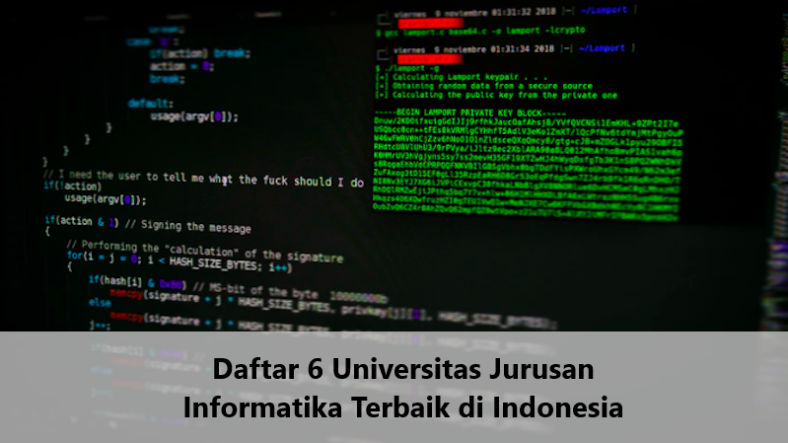 Daftar 6 Universitas Jurusan Informatika Terbaik di Indonesia